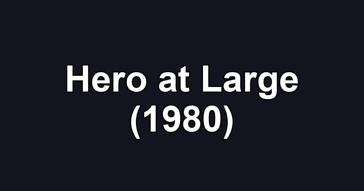 Hero at Large (1980)