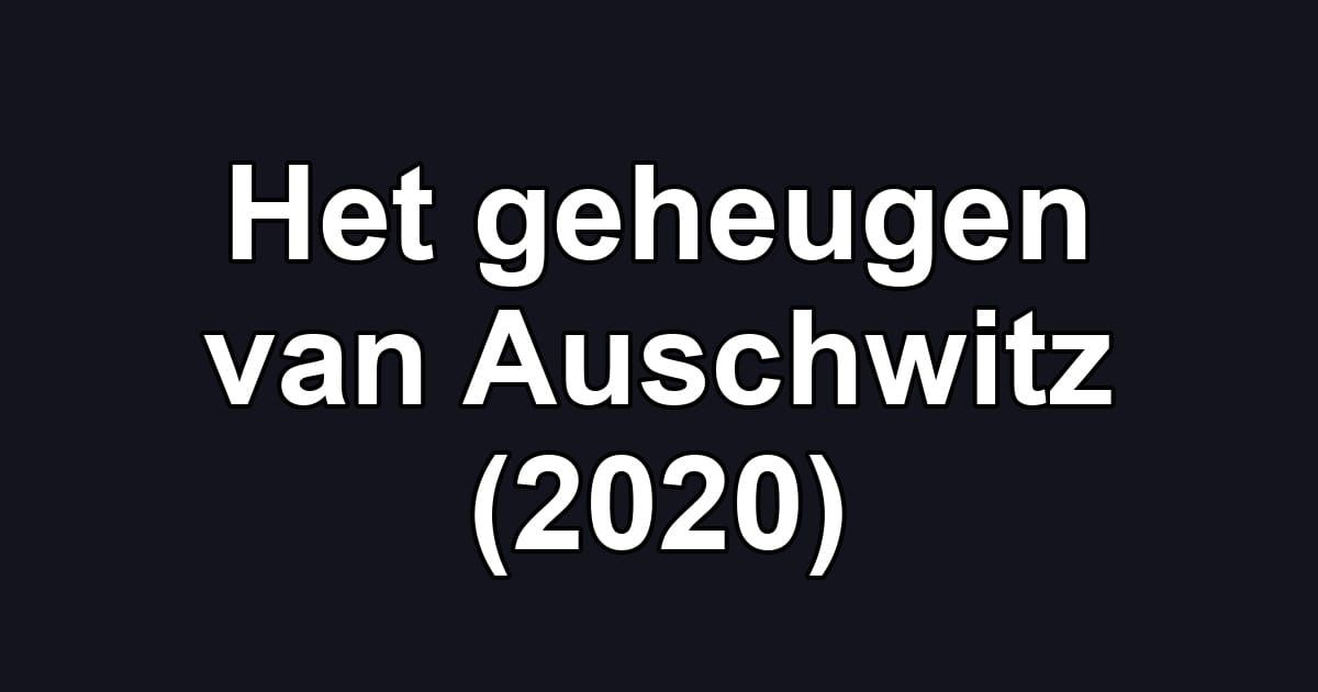 Het geheugen van Auschwitz (2020)