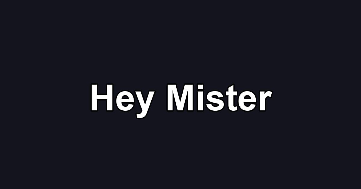 Hey Mister