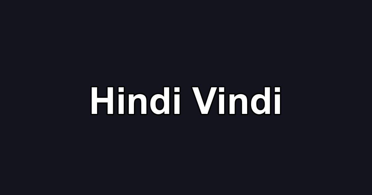 Hindi Vindi
