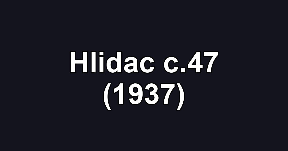 Hlidac c.47 (1937)