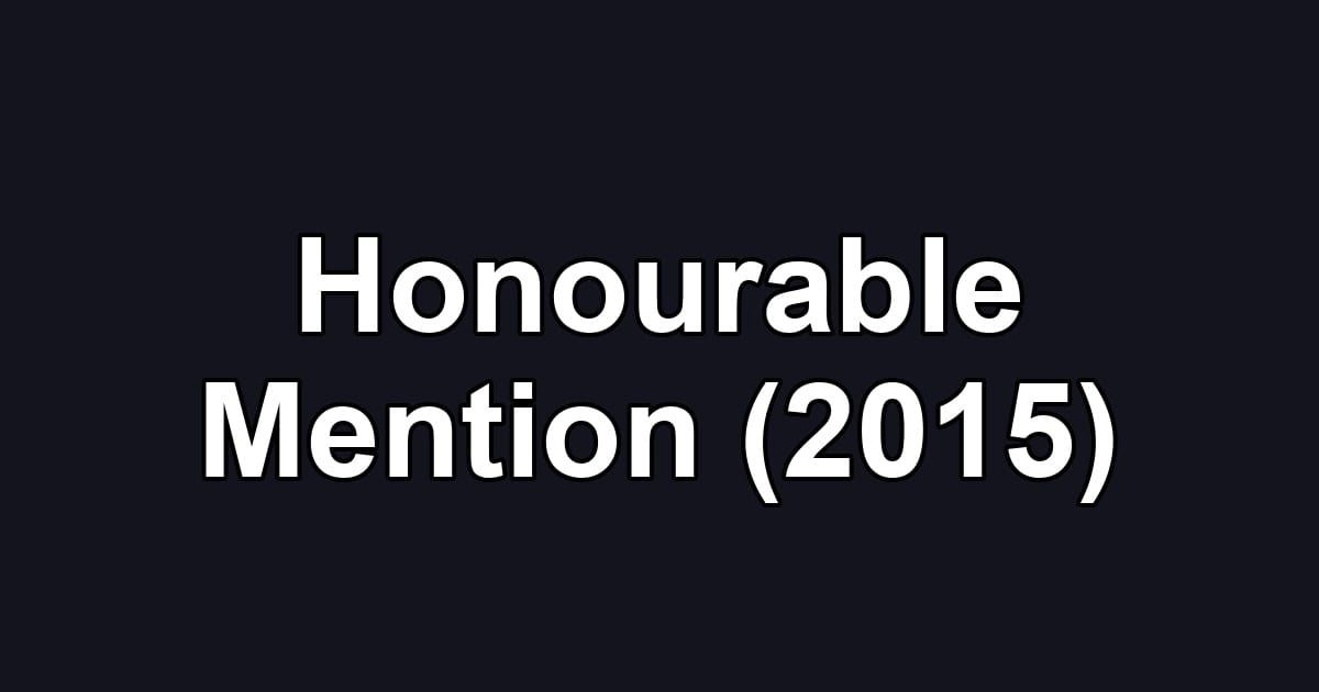 Honourable Mention (2015)