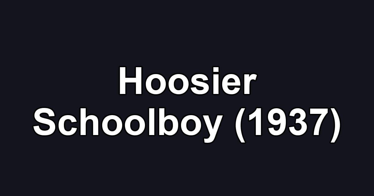 Hoosier Schoolboy (1937)