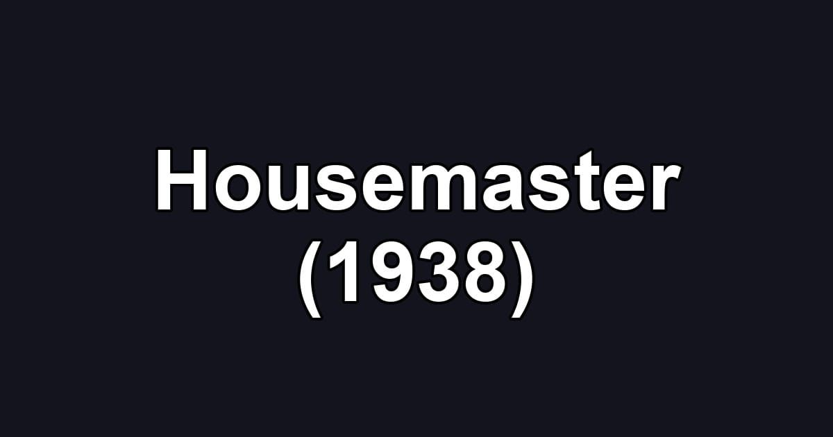 Housemaster (1938)