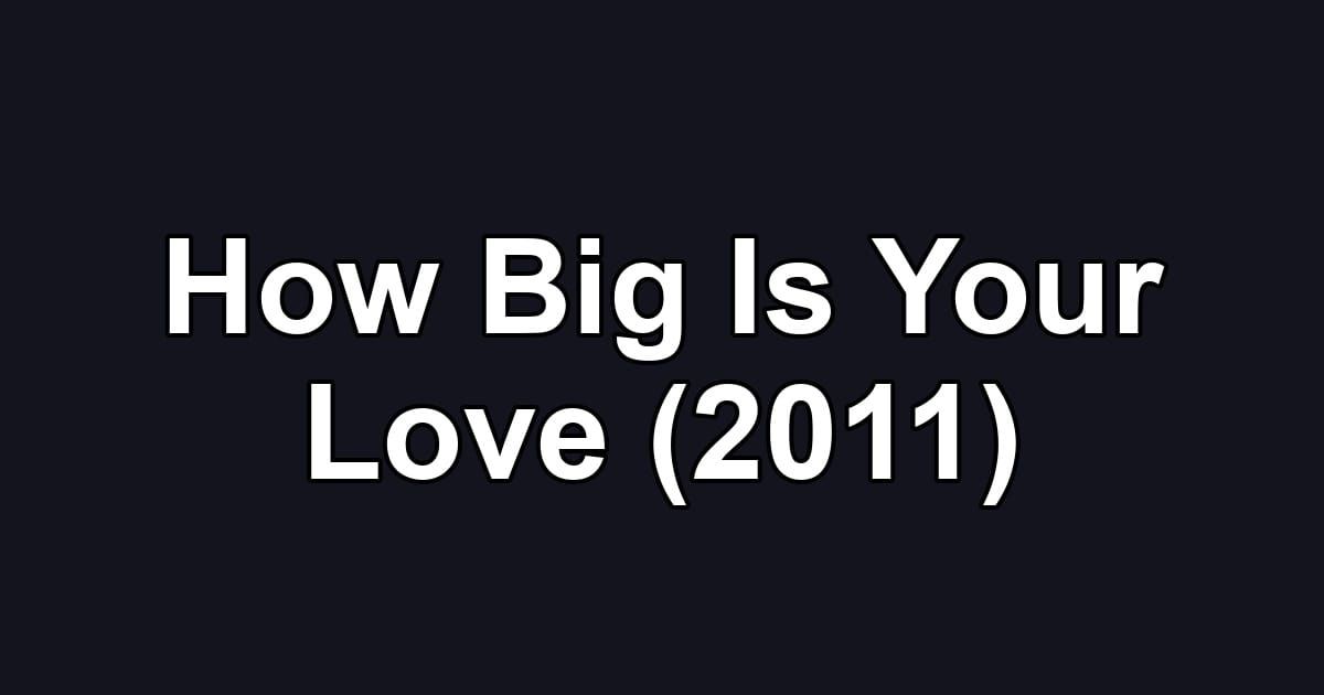 How Big Is Your Love (2011)