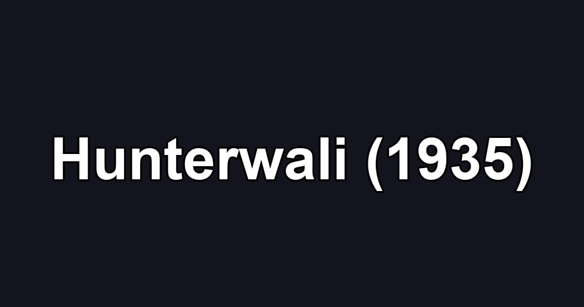 Hunterwali (1935)