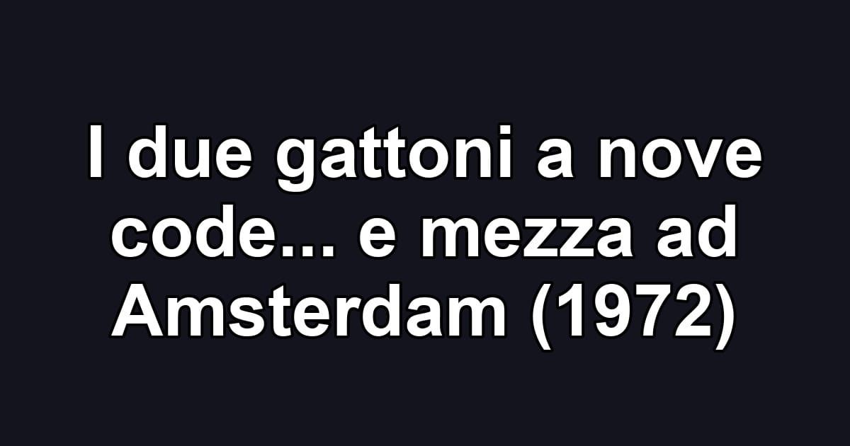 I due gattoni a nove code... e mezza ad Amsterdam (1972)