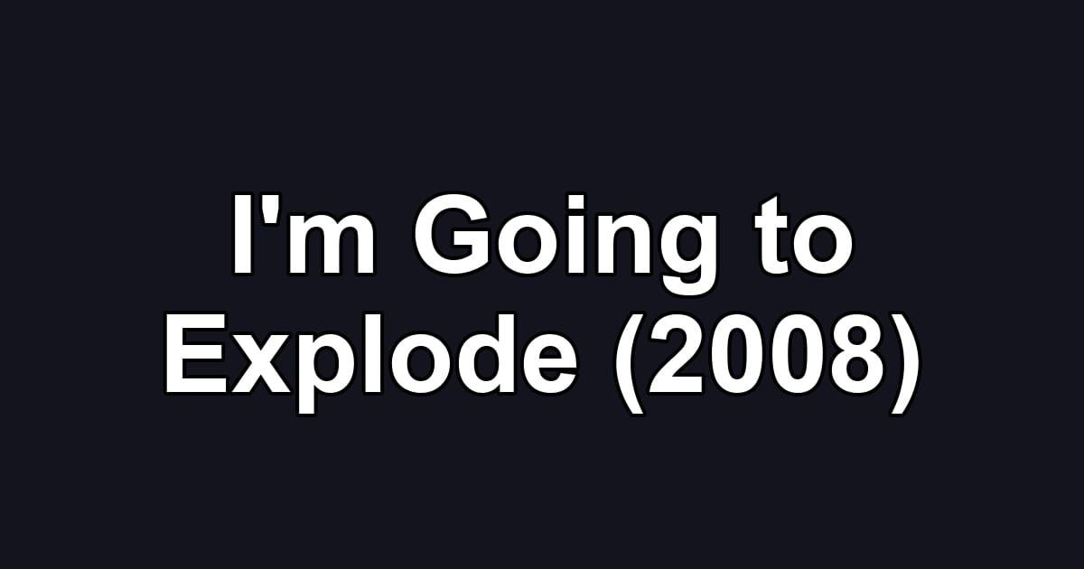 I'm Going to Explode (2008)