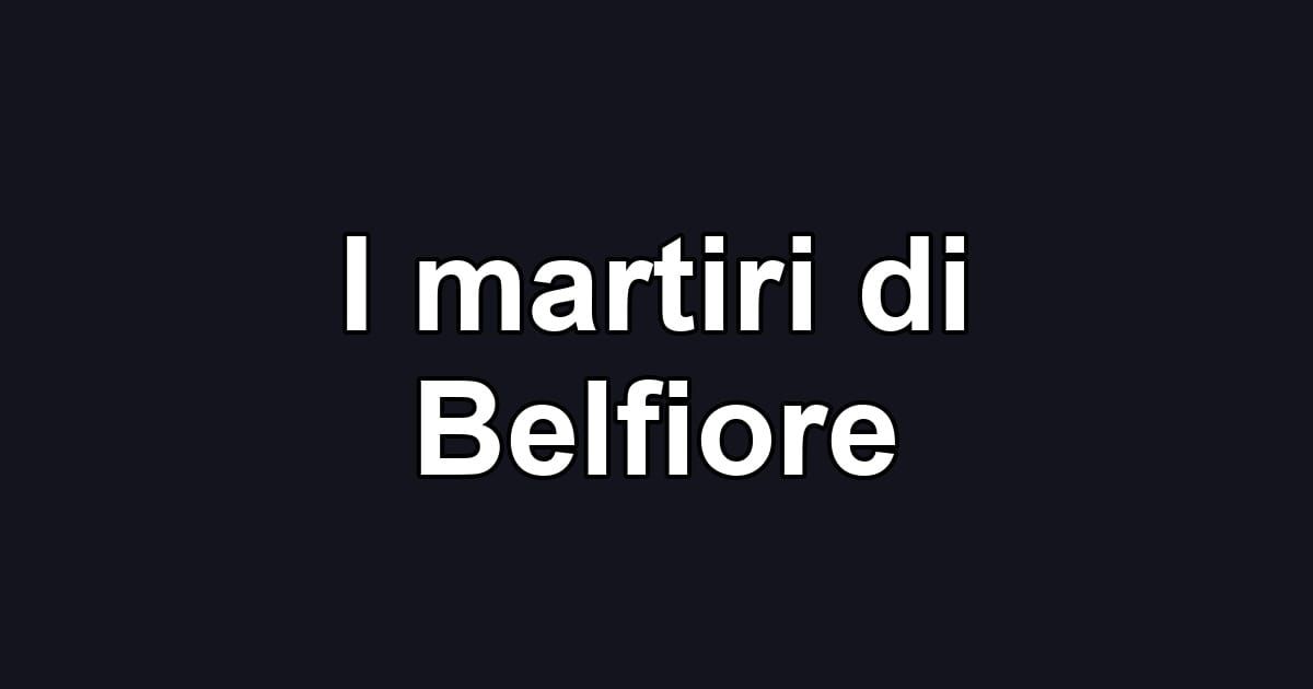 I martiri di Belfiore