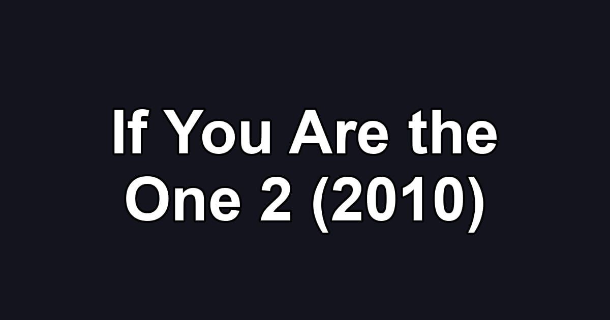 If You Are the One 2 (2010)