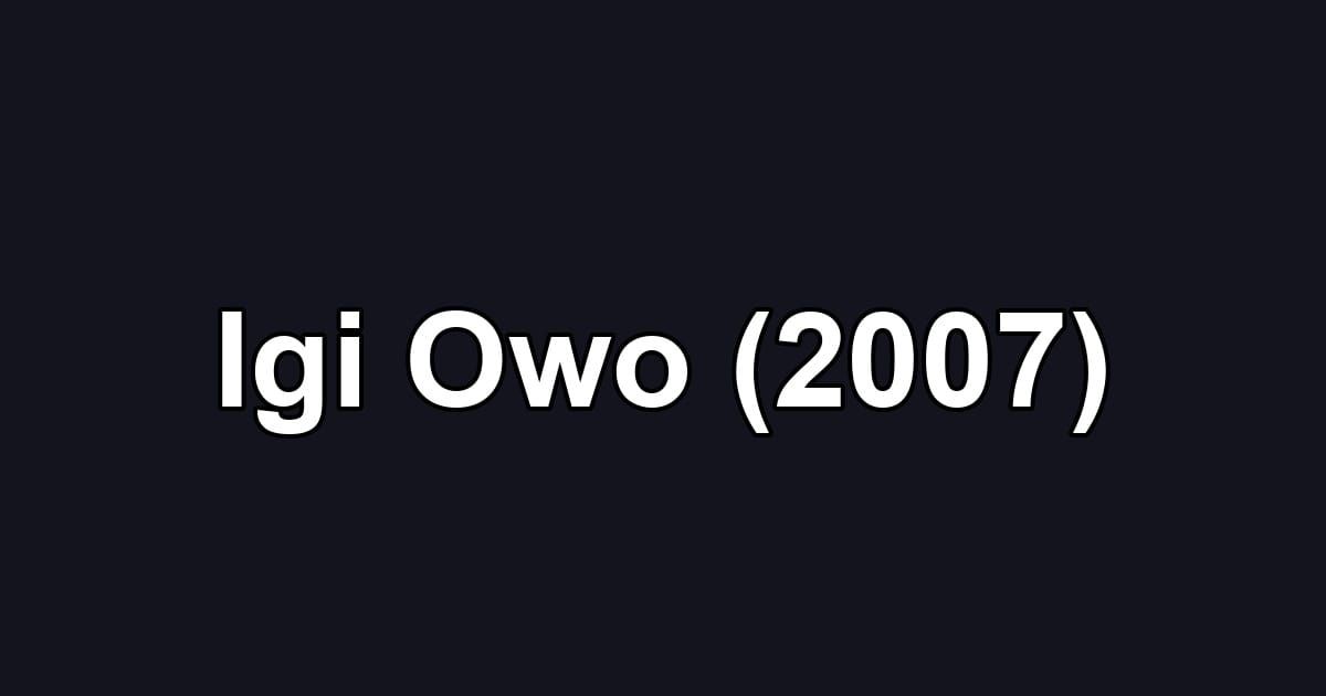 Igi Owo (2007)