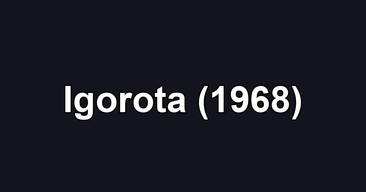 Igorota (1968)