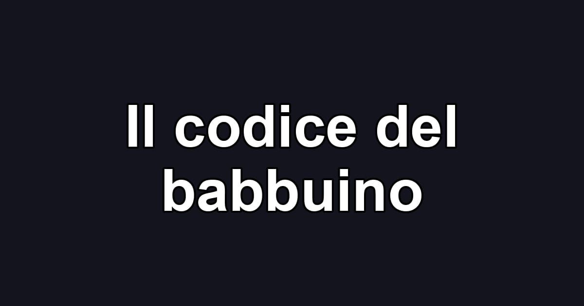 Il codice del babbuino