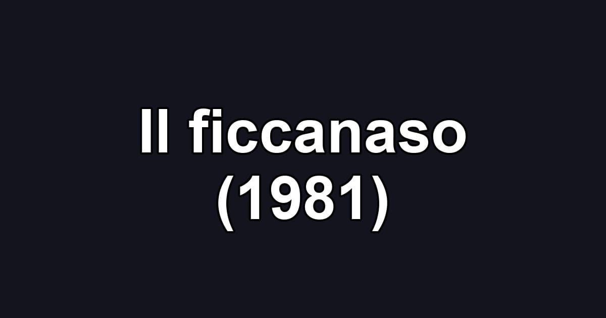 Il ficcanaso (1981)