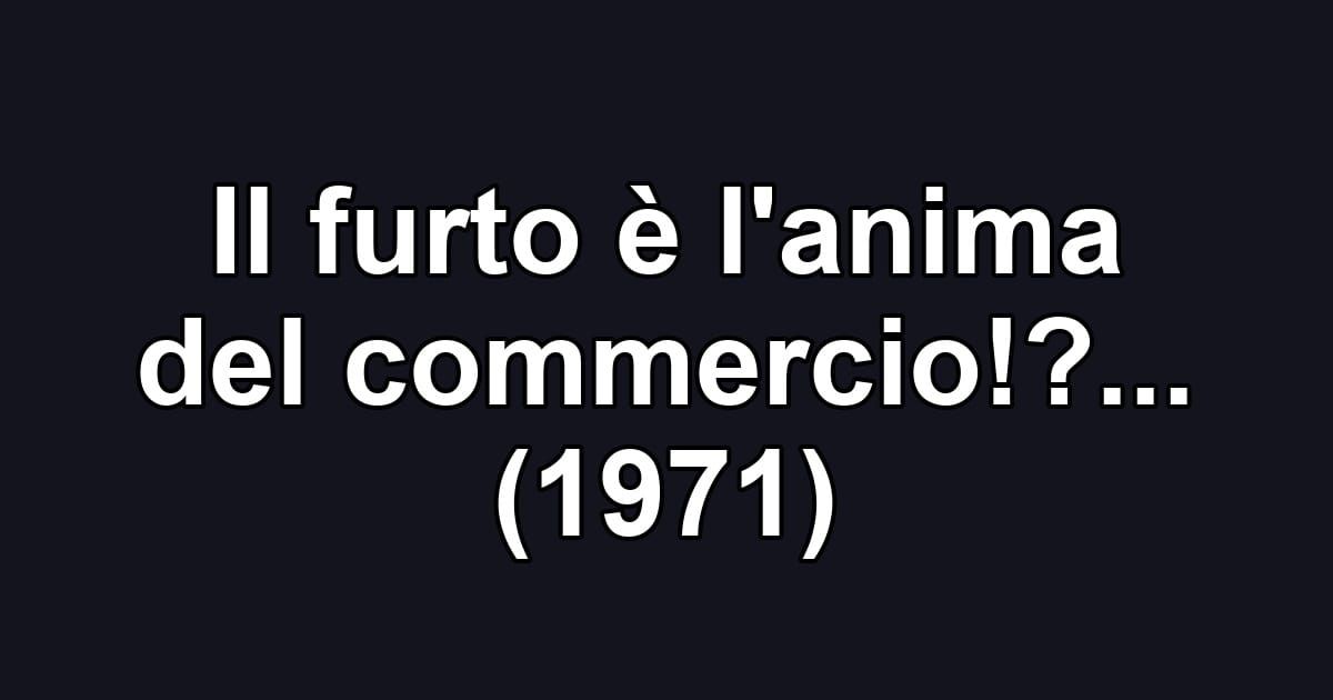 Il furto è l'anima del commercio!?... (1971)