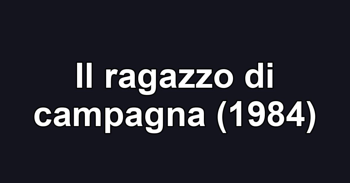 Il ragazzo di campagna (1984)