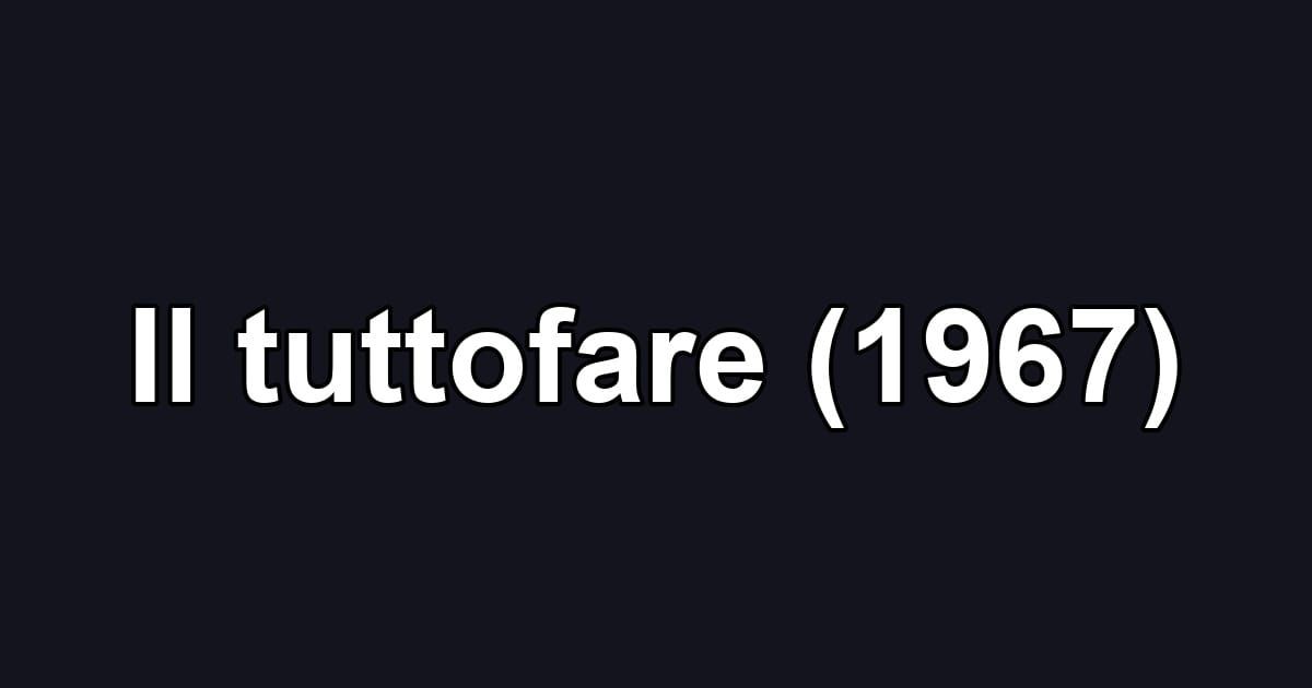 Il tuttofare (1967)