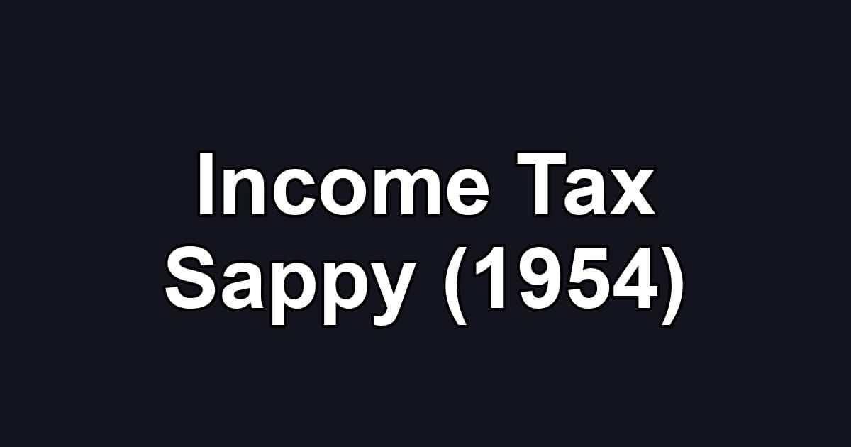 Income Tax Sappy (1954)