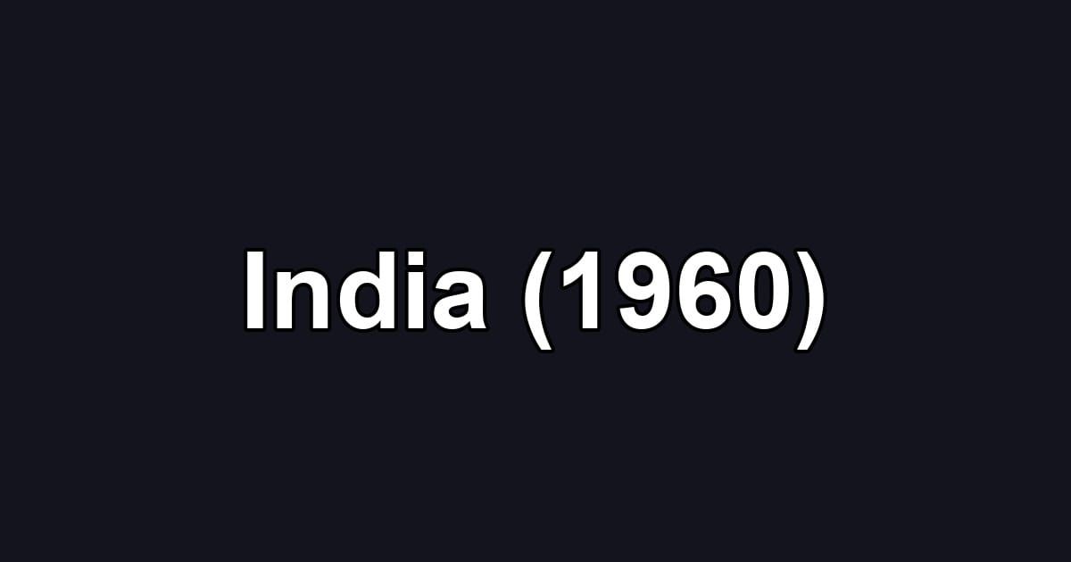 India (1960)