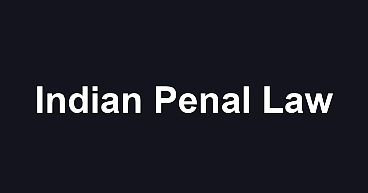 Indian Penal Law
