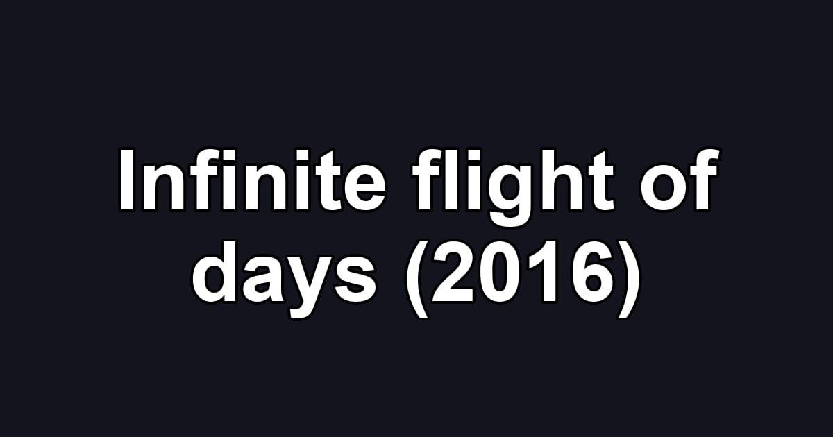 Infinite flight of days (2016)
