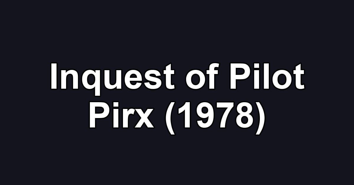 Inquest of Pilot Pirx (1978)