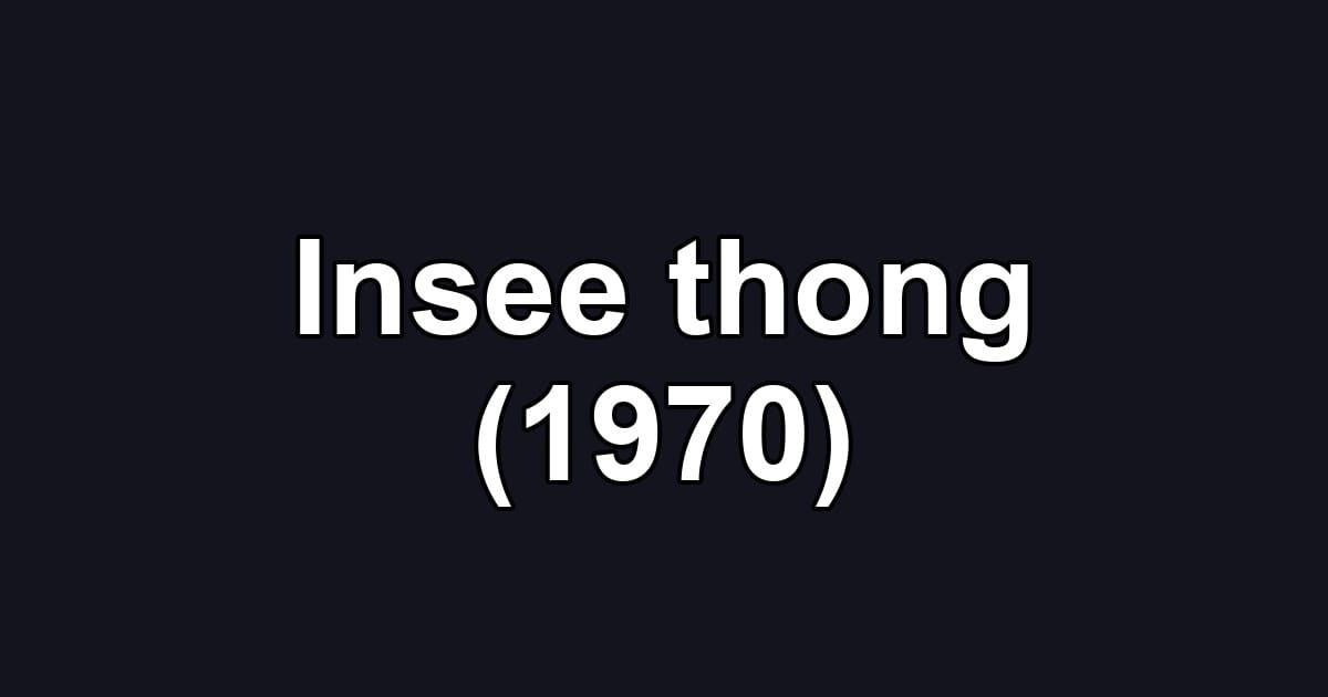 Insee thong (1970)