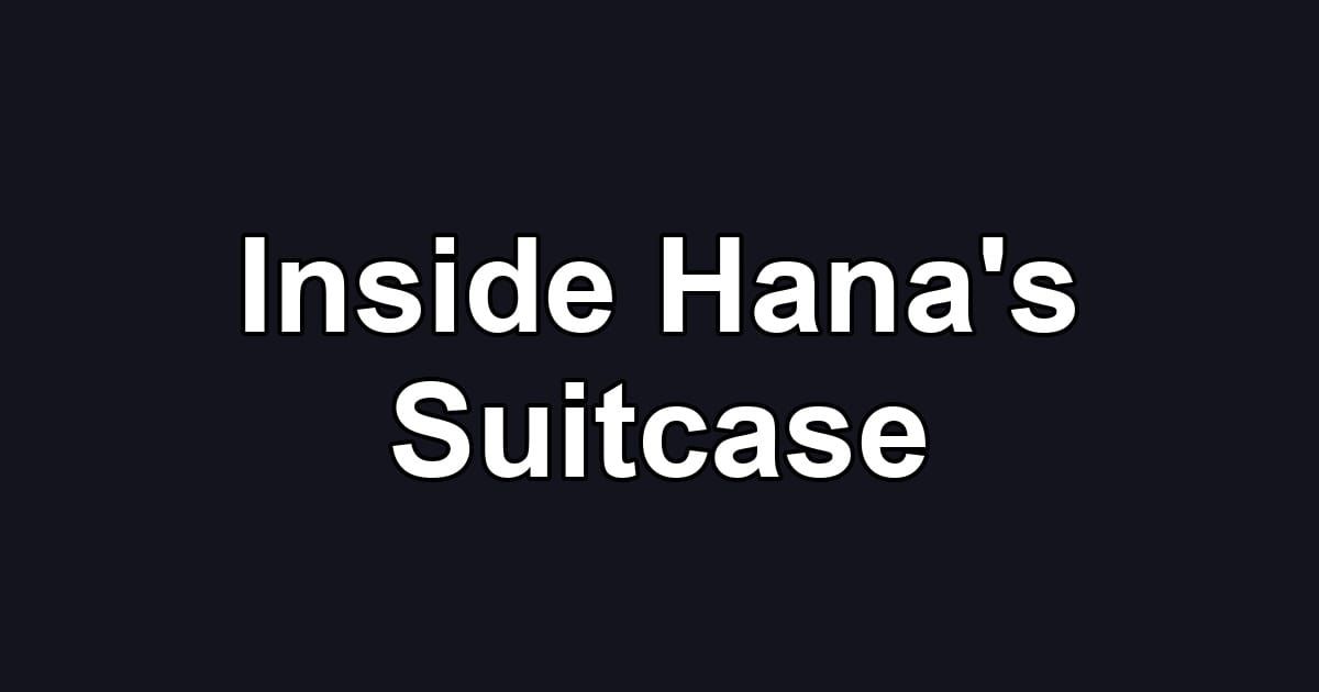 Inside Hana's Suitcase