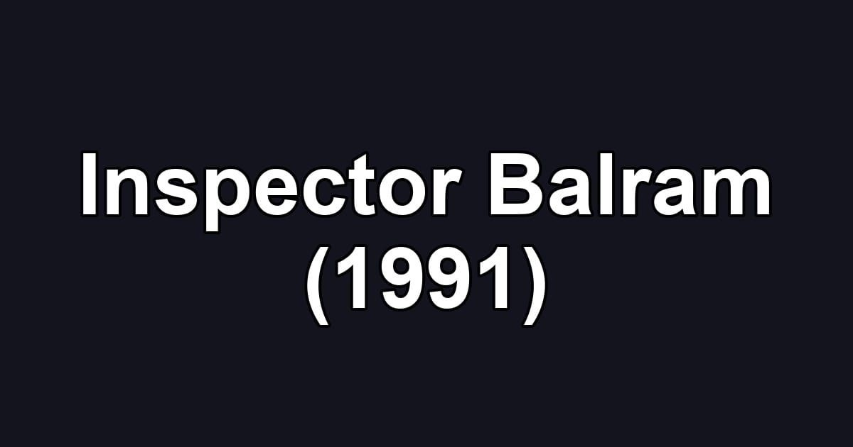 Inspector Balram (1991)