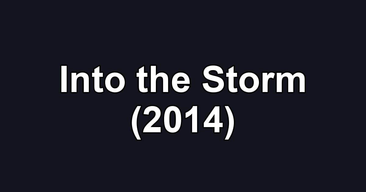 Into the Storm (2014)