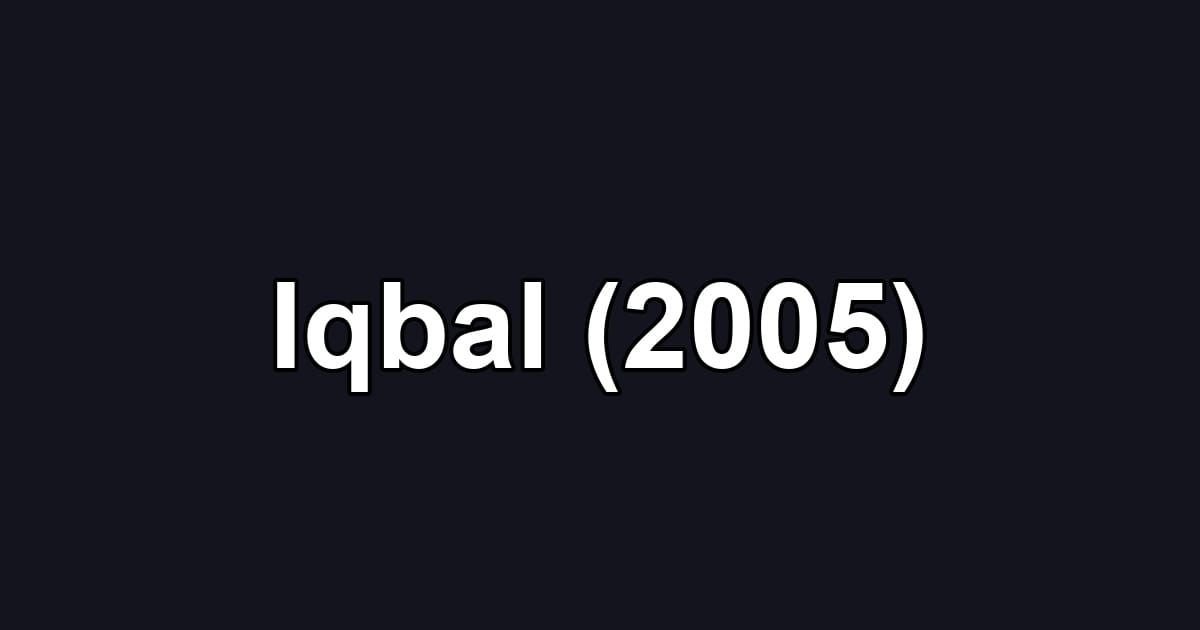 Iqbal (2005)