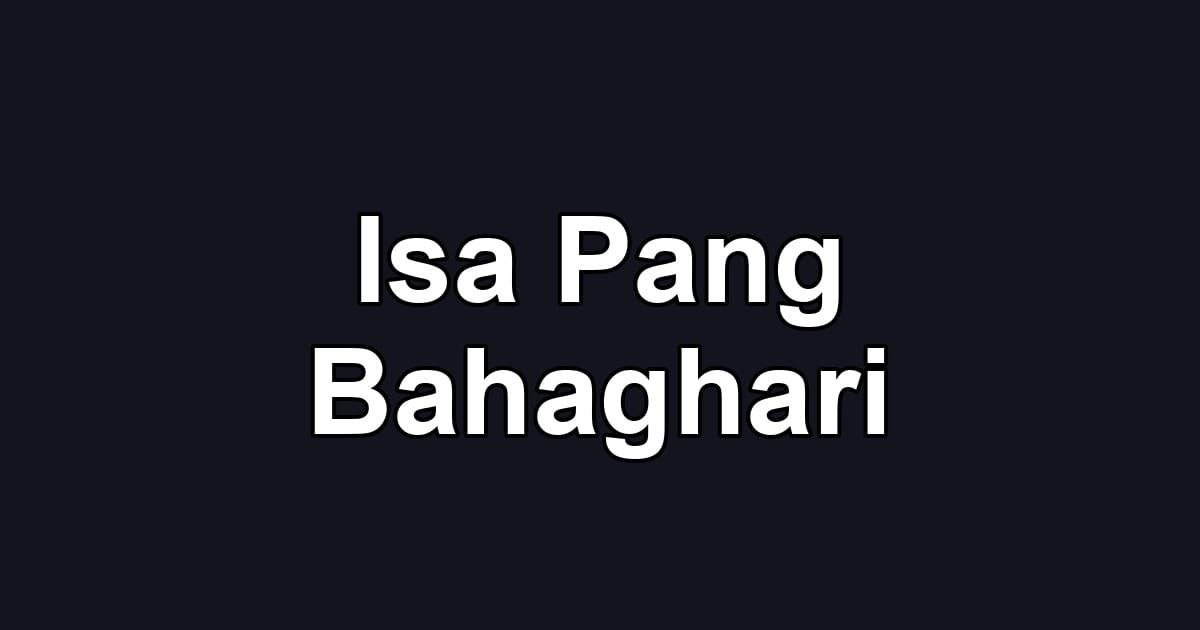 Isa Pang Bahaghari