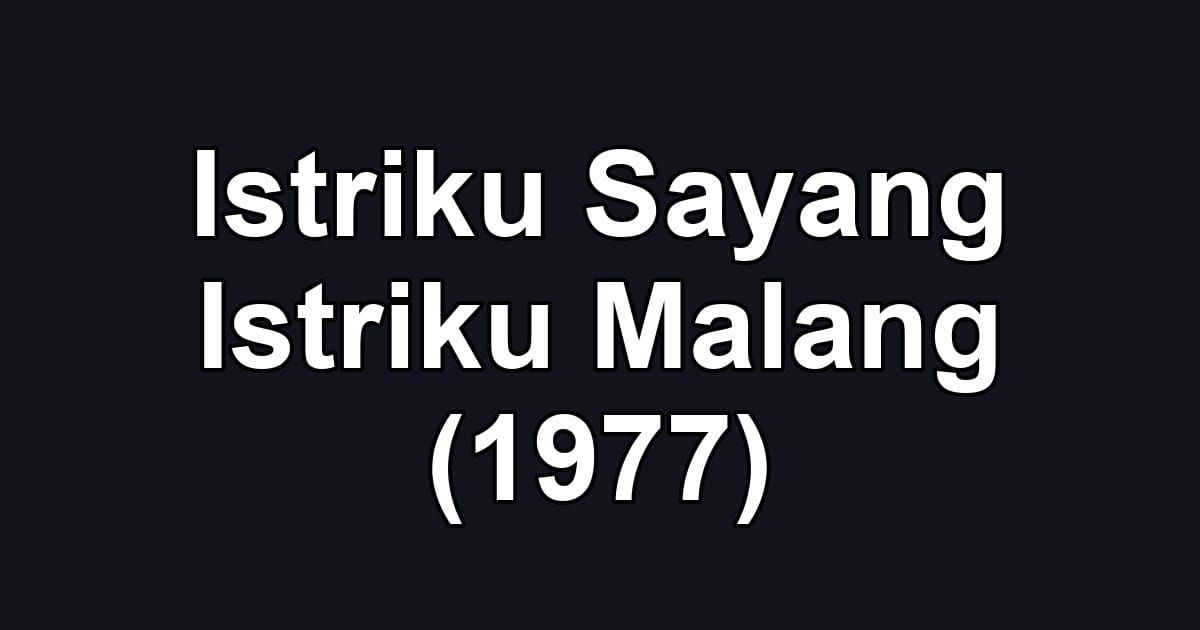 Istriku Sayang Istriku Malang (1977)
