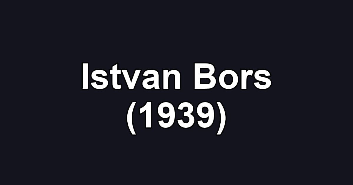 Istvan Bors (1939)