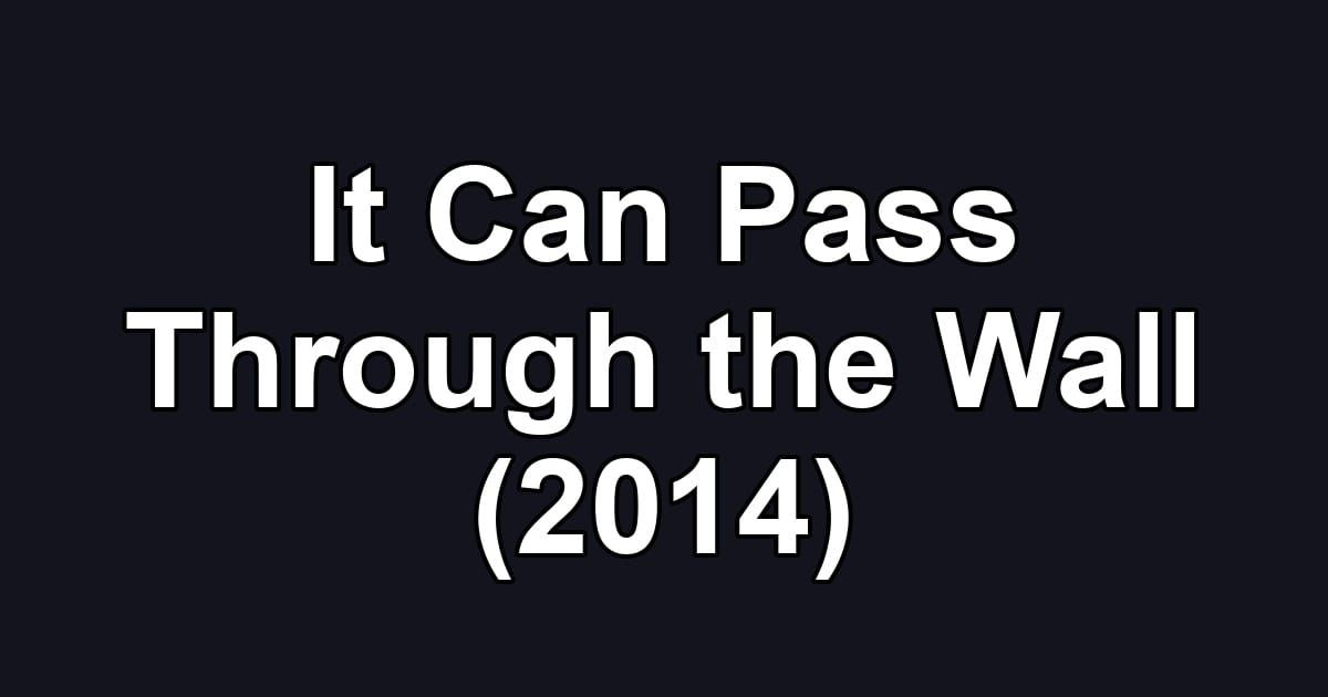 It Can Pass Through the Wall (2014)