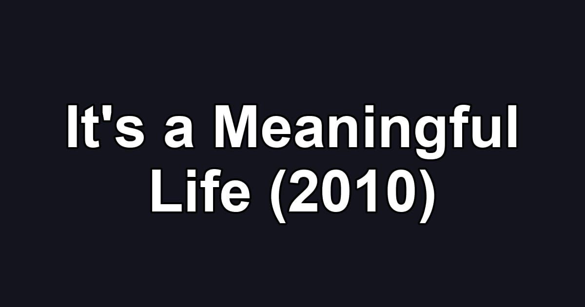 It's a Meaningful Life (2010)