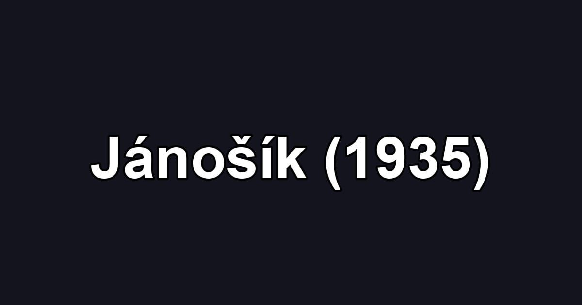 Jánošík (1935)