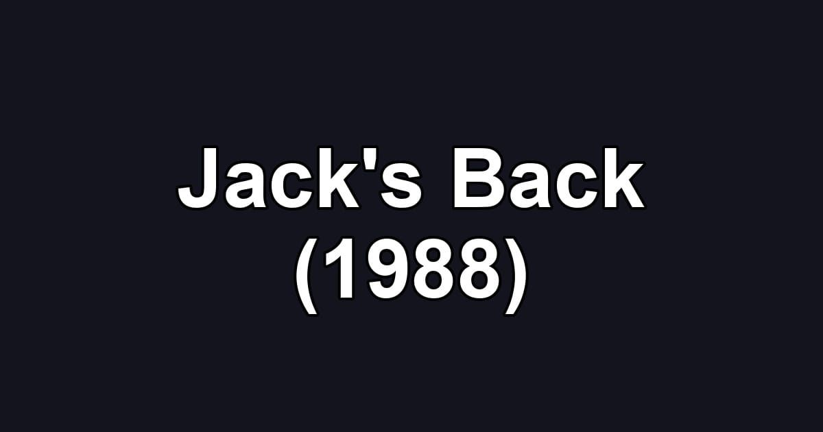 Jack's Back (1988)