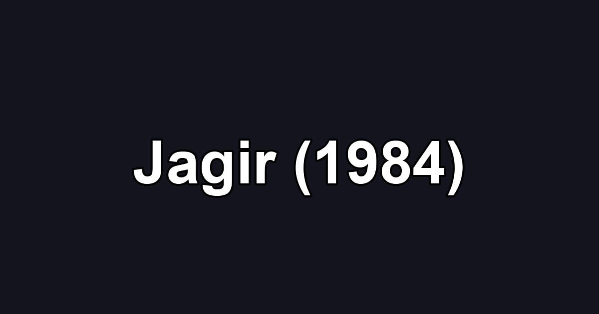 Jagir (1984)