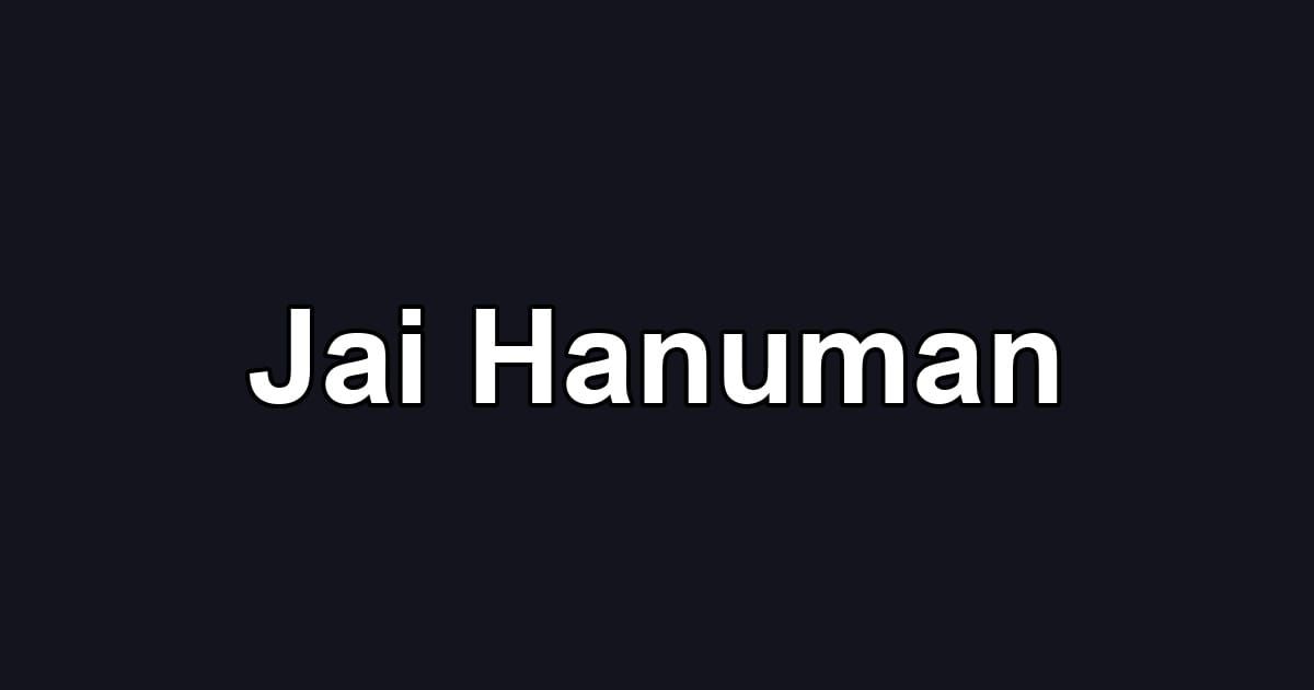 Jai Hanuman