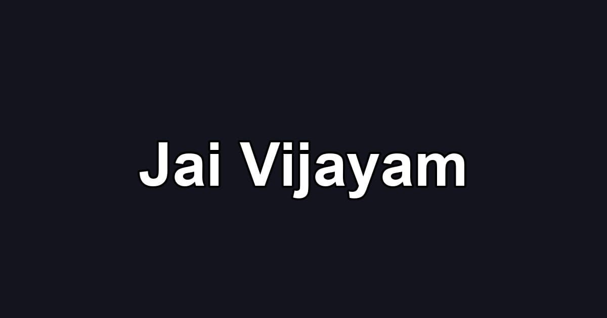 Jai Vijayam