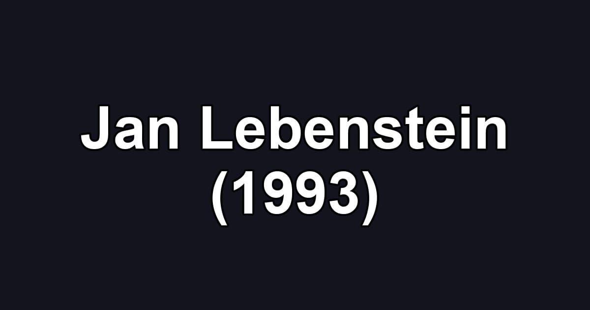 Jan Lebenstein (1993)