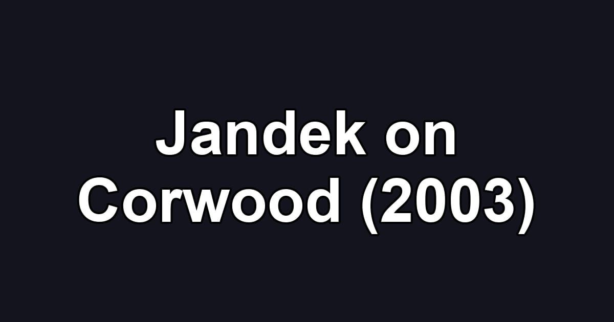 Jandek on Corwood (2003)