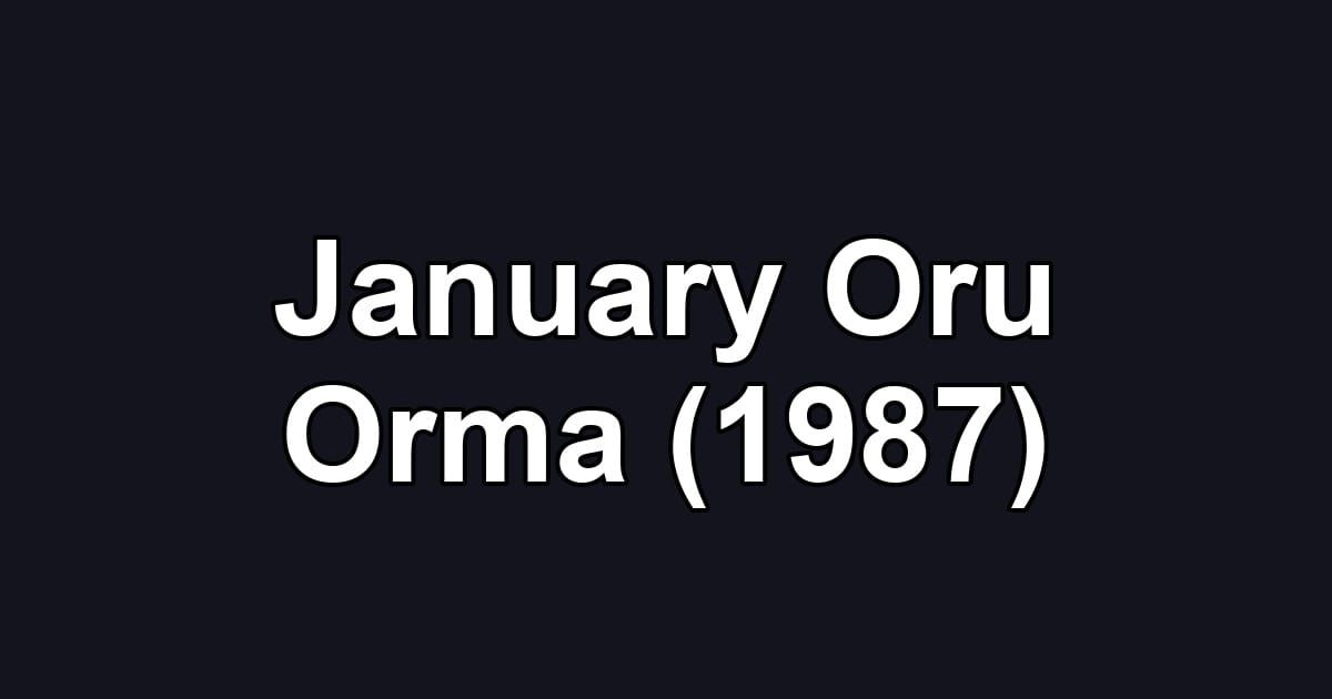 January Oru Orma (1987)