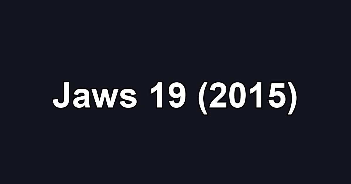 Jaws 19 (2015)