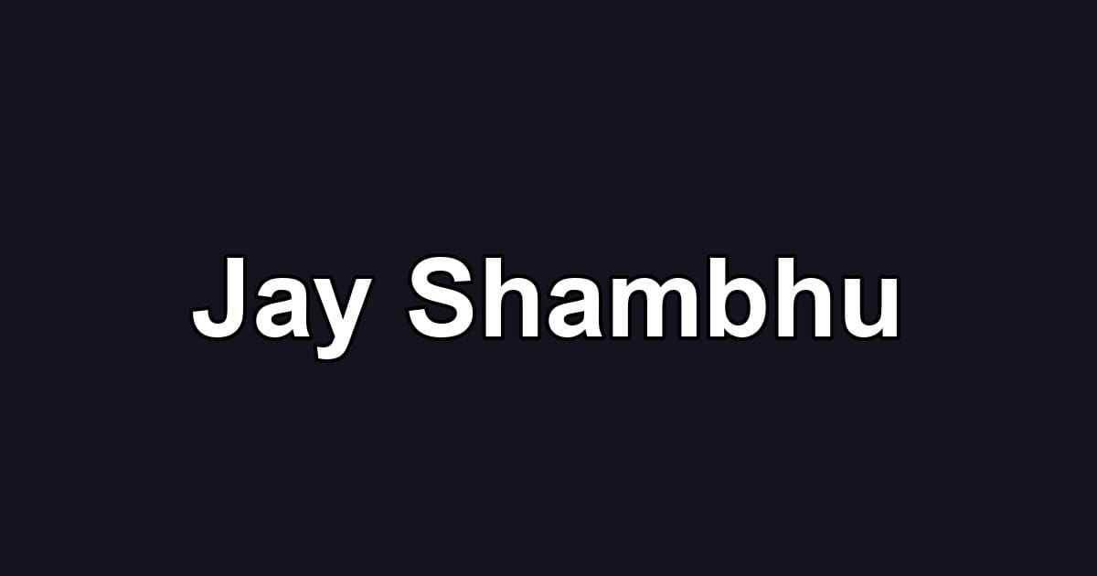 Jay Shambhu