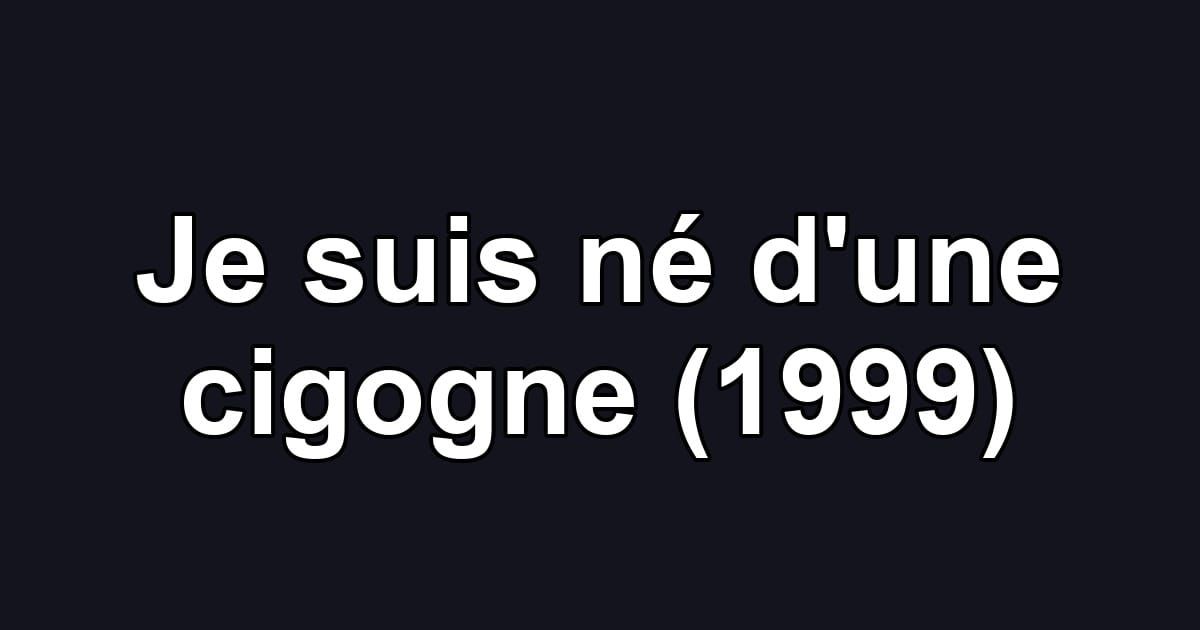 Je suis né d'une cigogne (1999)