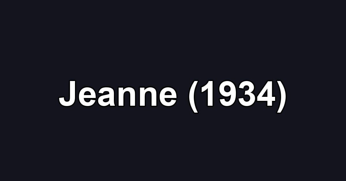 Jeanne (1934)