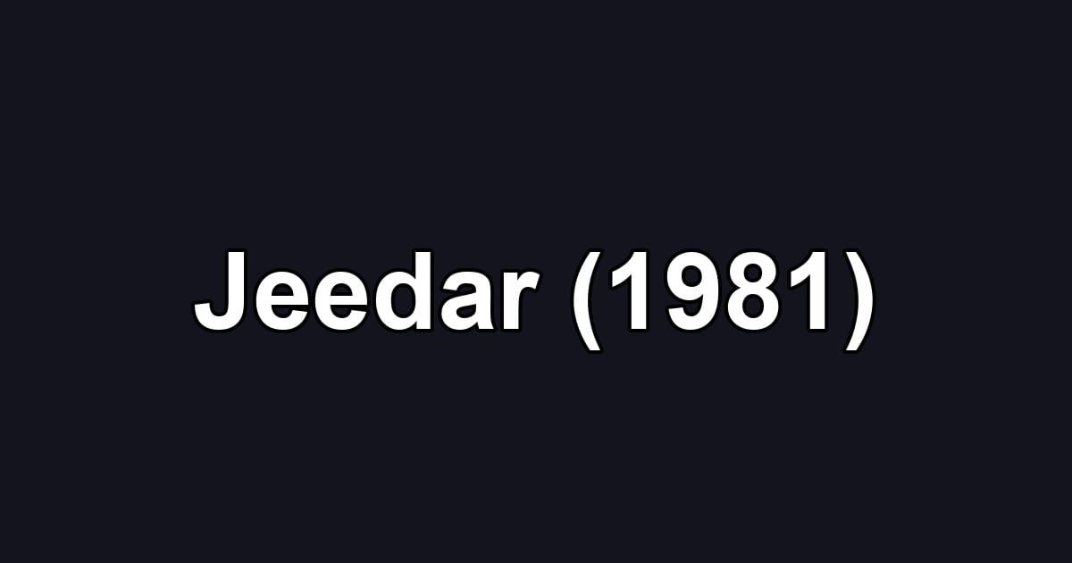 Jeedar (1981)