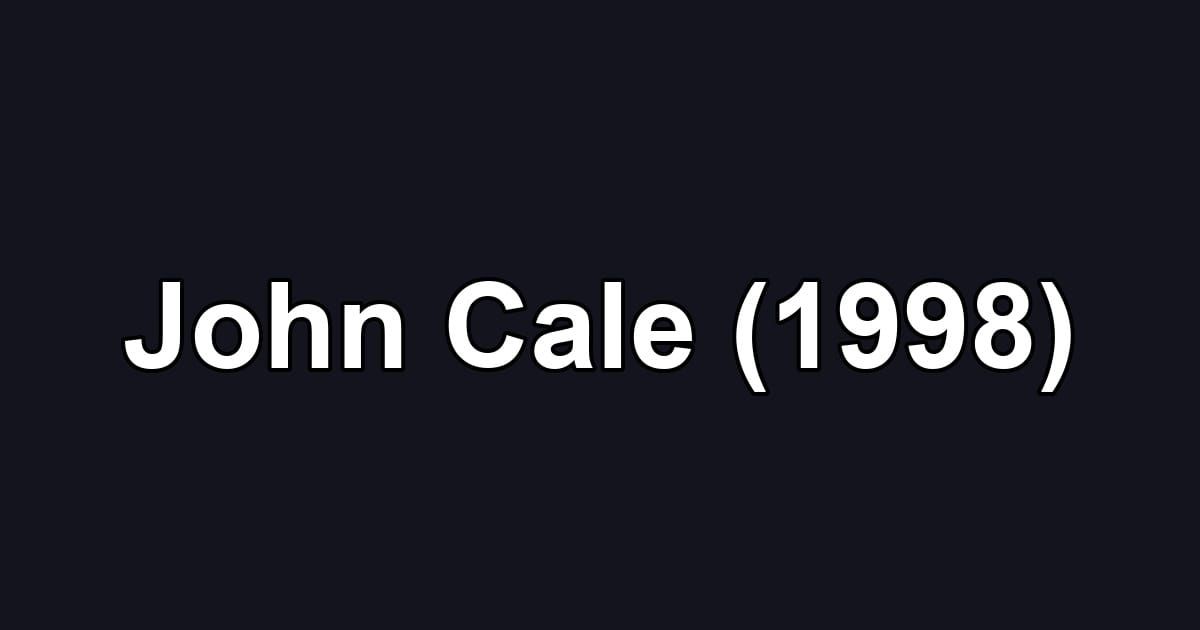 John Cale (1998)